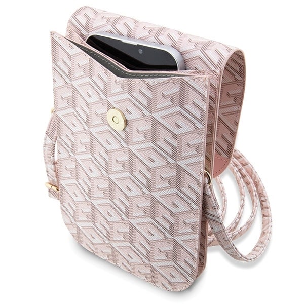 Guess Τσάντα GUWBHGCFSEP ροζ GCube Stripe - Image 4