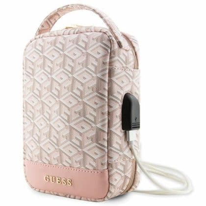 Guess Τσάντα GUHBHGCFSEP Organizer ροζ/pink GCube Stripe