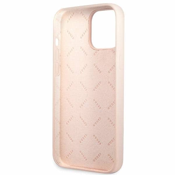 Guess Silicone Script Gold Logo - θήκη για Apple iPhone 13 Pro Max - Ροζ - Image 8