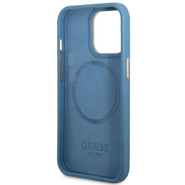 Guess Logo Plate MagSafe - θήκη για Apple iPhone 14 Pro - Μπλε - Image 7