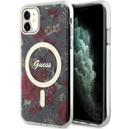 Guess Flower MagSafe - θήκη για Apple iPhone 11 / XR - Πράσινο