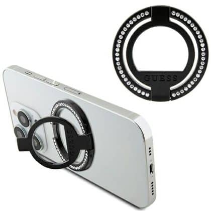 Guess MagSafe Ring stand GUMRSALDGK μαύρο/black Rhinestone