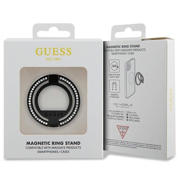 Guess MagSafe Ring stand GUMRSALDGK μαύρο/black Rhinestone - Image 4