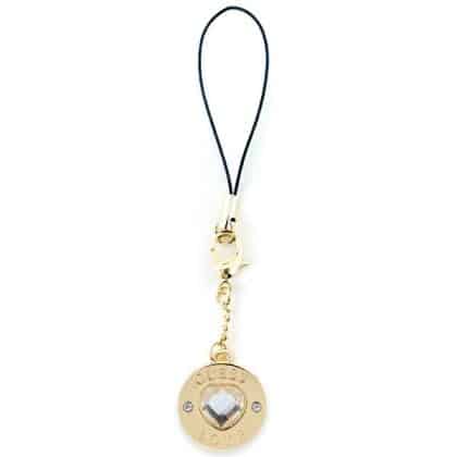Guess charm GUCPMHGLD Phone Strap Heart Diamond Charm with Rhinestones