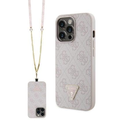 Guess Crossbody 4G Metal Logo - θήκη για Apple iPhone 13 / Pro - Ροζ