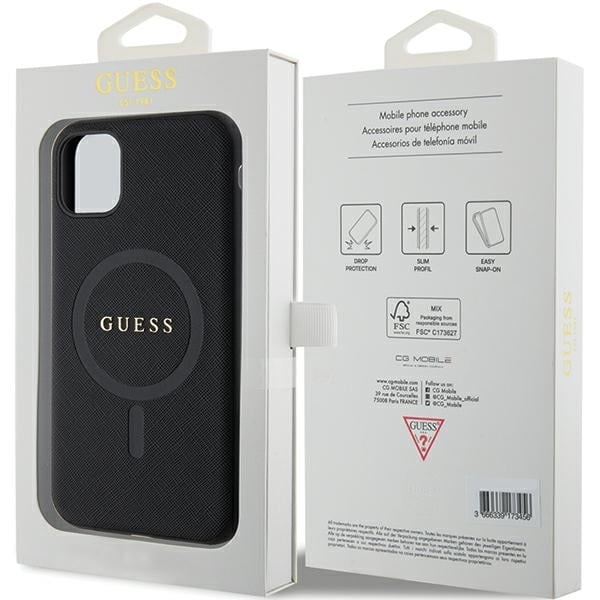 Guess Saffiano Magsafe - θήκη για Apple iPhone 11 - Μαύρο - Image 8