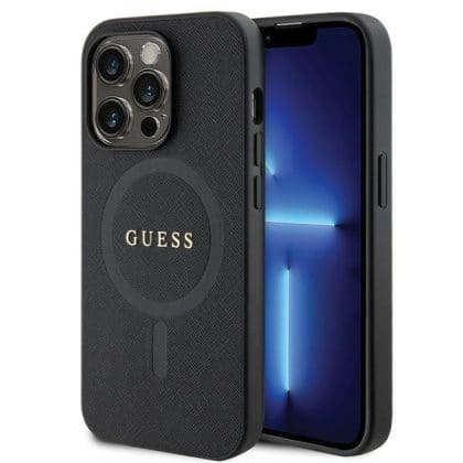 Guess Saffiano MagSafe - θήκη για Apple iPhone 14 Pro - Μαύρο