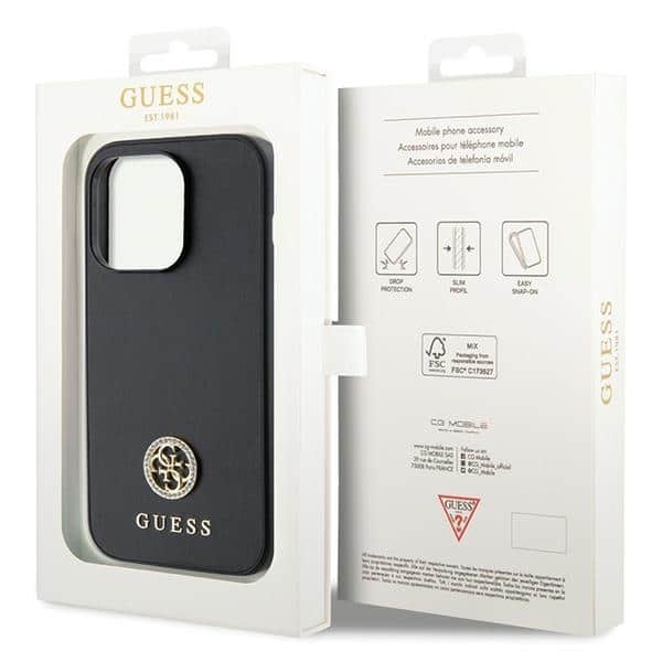 Guess Strass Metal Logo - θήκη για Apple iPhone 13 Pro - Μαύρο - Image 8