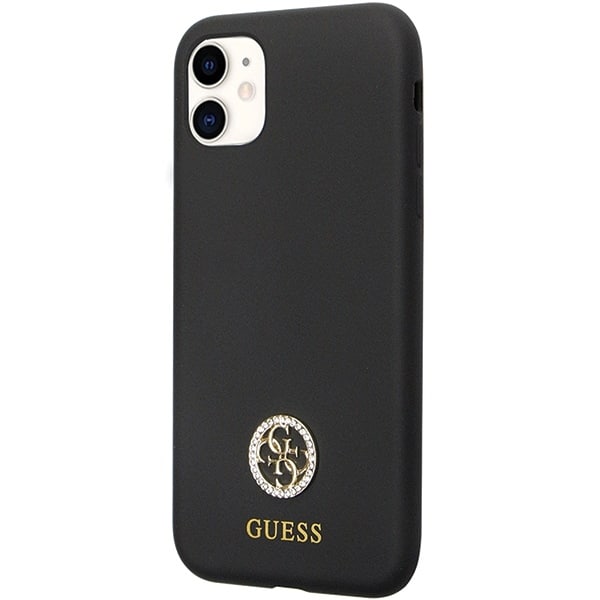 Guess Silicone Logo Strass - θήκη για Apple iPhone 11 - Μαύρο - Image 2