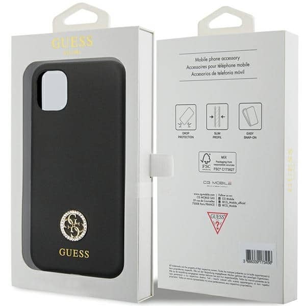 Guess Silicone Logo Strass - θήκη για Apple iPhone 11 - Μαύρο - Image 8