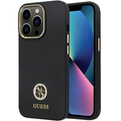 Guess Silicone Logo Strass - θήκη για Apple iPhone 13 Pro / - Μαύρο