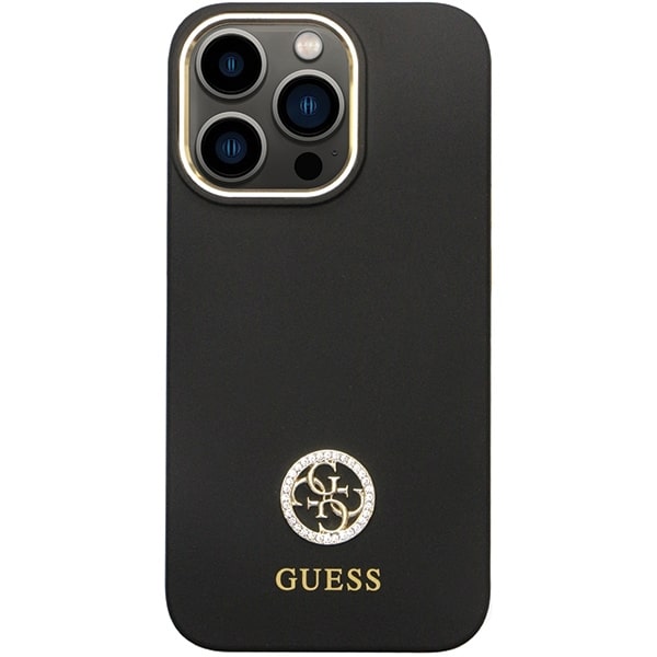 Guess Silicone Logo Strass - θήκη για Apple iPhone 13 Pro / - Μαύρο - Image 3