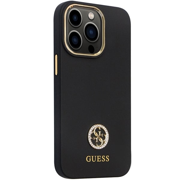 Guess Silicone Logo Strass - θήκη για Apple iPhone 13 Pro / - Μαύρο - Image 4