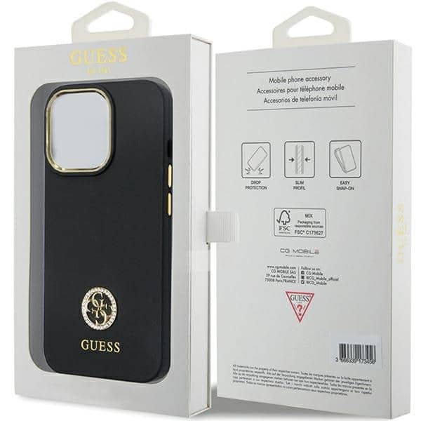 Guess Silicone Logo Strass - θήκη για Apple iPhone 13 Pro / - Μαύρο - Image 8