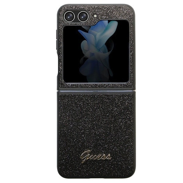 Guess Glitter Script - θήκη για Samsung Galaxy Z Flip5 - Μαύρο - Image 2
