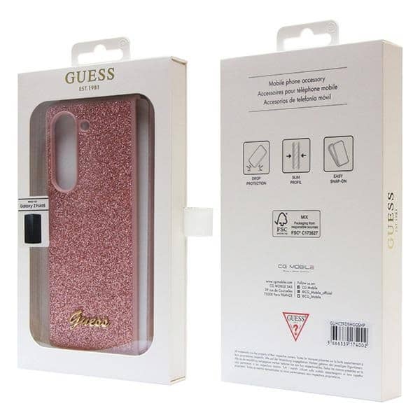 Guess Glitter Script - θήκη για Samsung Galaxy Z Fold5 - Ροζ - Image 7