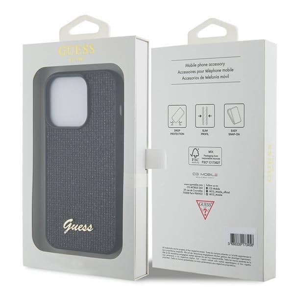 Guess Sequin Script Metal - θήκη για Apple iPhone 15 Pro - Μαύρο - Image 8