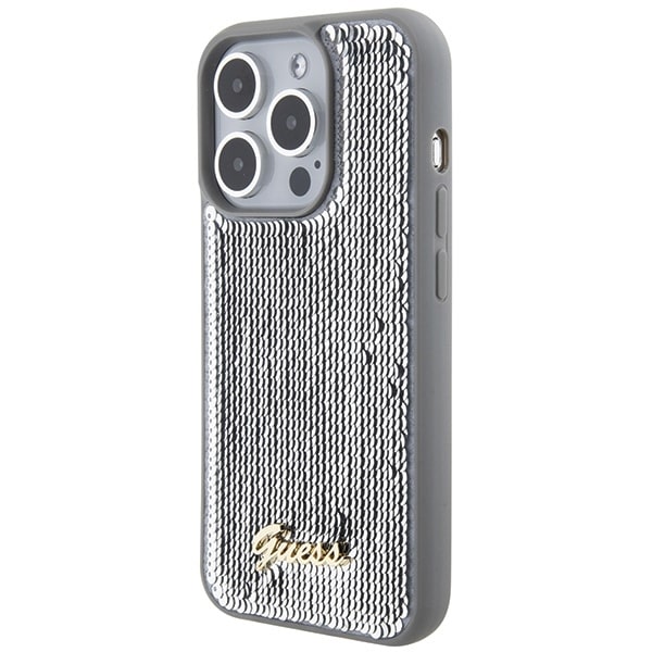 Guess Sequin Script Metal - θήκη για Apple iPhone 15 Pro - Διάφανο - Image 2