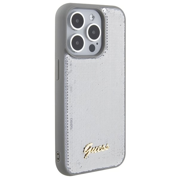 Guess Sequin Script Metal - θήκη για Apple iPhone 15 Pro - Διάφανο - Image 4