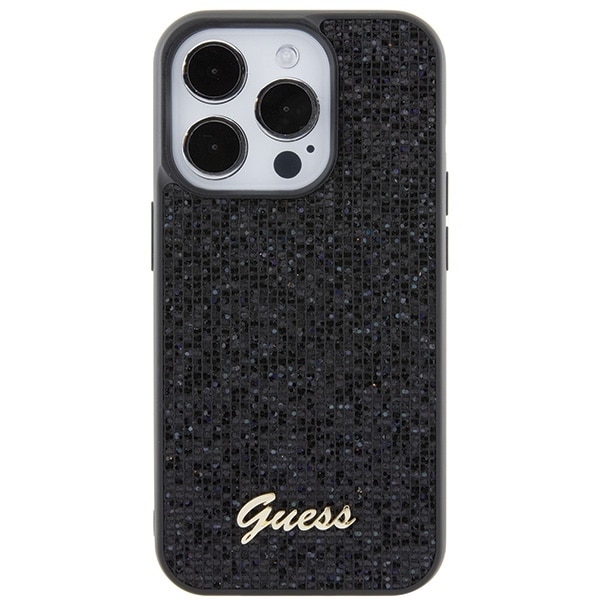 Guess Disco Metal Script - θήκη για Apple iPhone 15 Pro - Μαύρο - Image 3