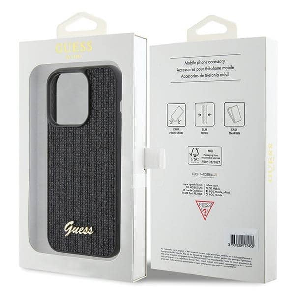 Guess Disco Metal Script - θήκη για Apple iPhone 15 Pro - Μαύρο - Image 8