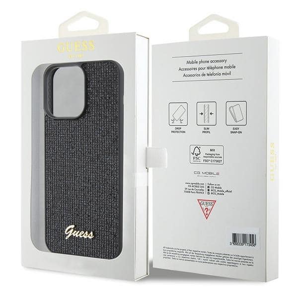 Guess Disco Metal Script - θήκη για Apple iPhone 15 Pro Max - Μαύρο - Image 8