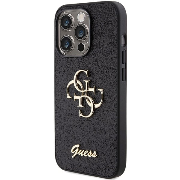 Guess Glitter Script Big - θήκη για Apple iPhone 15 Pro - Μαύρο - Image 2