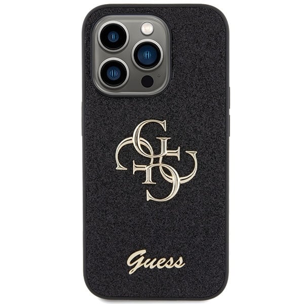 Guess Glitter Script Big - θήκη για Apple iPhone 15 Pro - Μαύρο - Image 3