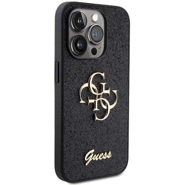 Guess Glitter Script Big - θήκη για Apple iPhone 15 Pro - Μαύρο - Image 4