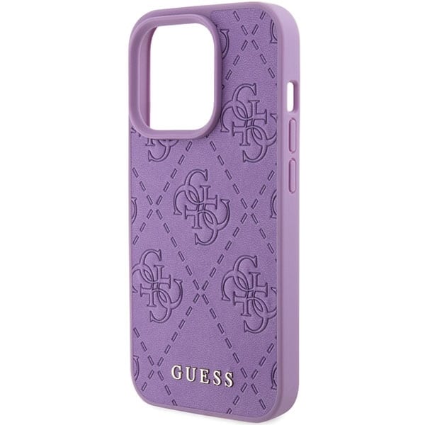 Guess Leather 4G Stamped - θήκη για Apple iPhone 15 Pro - Μωβ - Image 6