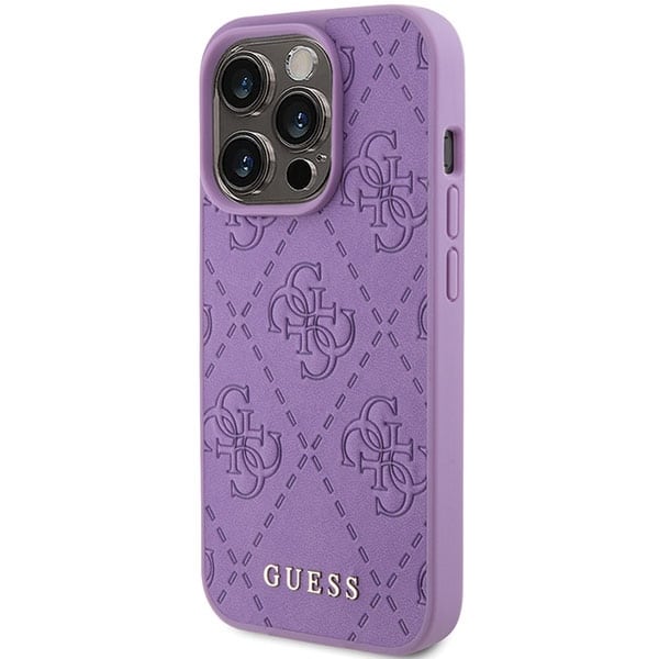 Guess GUHCP15XP4EPMU iPhone 15 Pro Max 6.7" μώβ/light purple hardcase Leather 4G Stamped - Image 2