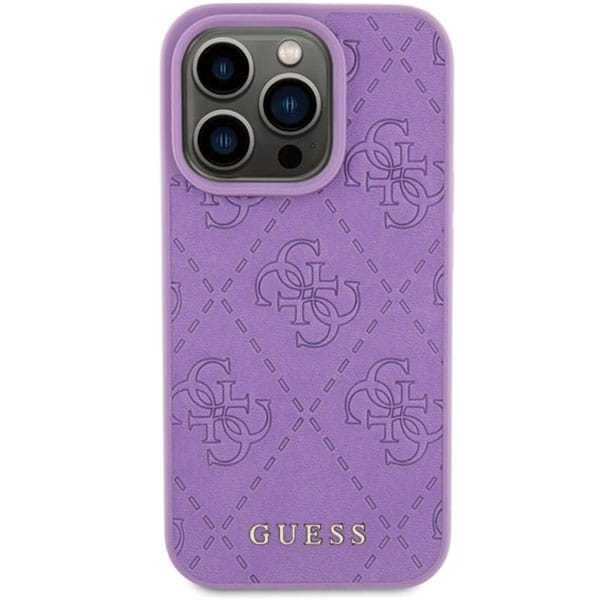 Guess GUHCP15XP4EPMU iPhone 15 Pro Max 6.7" μώβ/light purple hardcase Leather 4G Stamped - Image 3