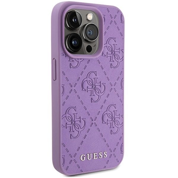 Guess GUHCP15XP4EPMU iPhone 15 Pro Max 6.7" μώβ/light purple hardcase Leather 4G Stamped - Image 4