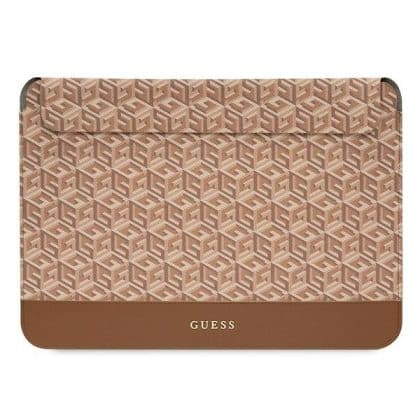 Guess Θήκη GUCS16HGCFSEW 16" καφέ/brown GCube Stripes