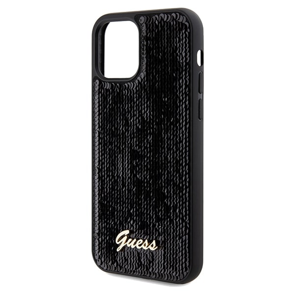 Guess Sequin Script Metal - θήκη για Apple iPhone 12/12 Pro - Μαύρο - Image 6