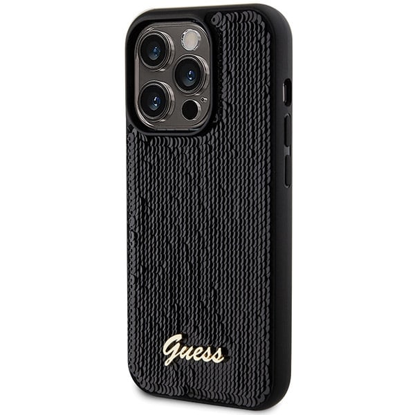 Guess Sequin Script Metal - θήκη για Apple iPhone 13 Pro Max - Μαύρο - Image 2