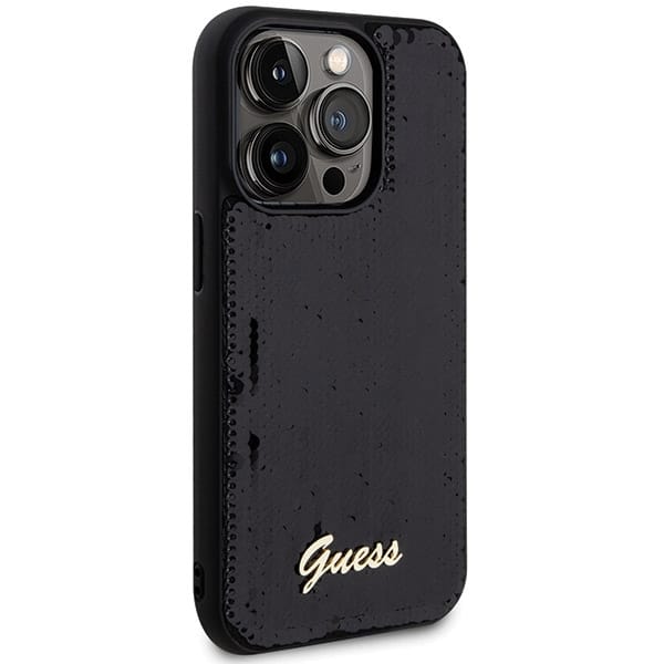 Guess Sequin Script Metal - θήκη για Apple iPhone 13 Pro Max - Μαύρο - Image 4