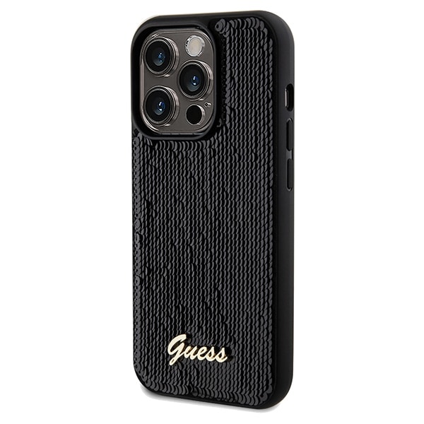 Guess Sequin Script Metal - θήκη για Apple iPhone 14 Pro - Μαύρο - Image 2