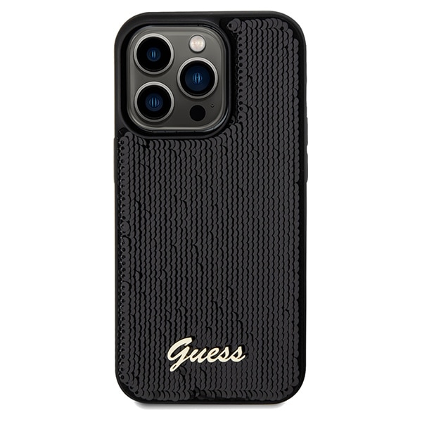 Guess Sequin Script Metal - θήκη για Apple iPhone 14 Pro - Μαύρο - Image 3
