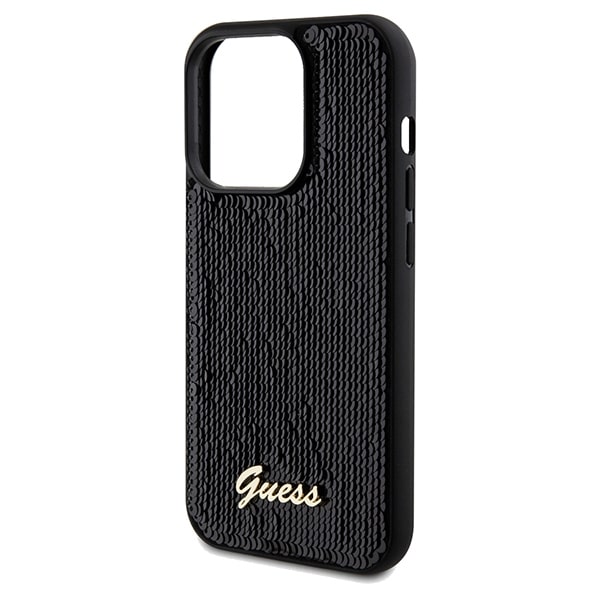 Guess Sequin Script Metal - θήκη για Apple iPhone 14 Pro - Μαύρο - Image 6
