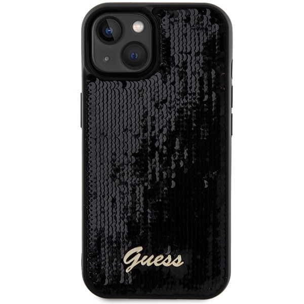 Guess Sequin Script Metal - θήκη για Apple iPhone 14 / 15 13 - Μαύρο - Image 3