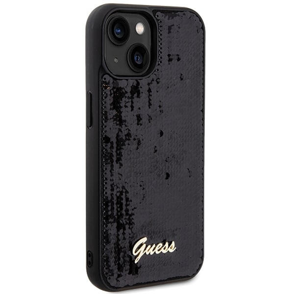 Guess Sequin Script Metal - θήκη για Apple iPhone 14 / 15 13 - Μαύρο - Image 4