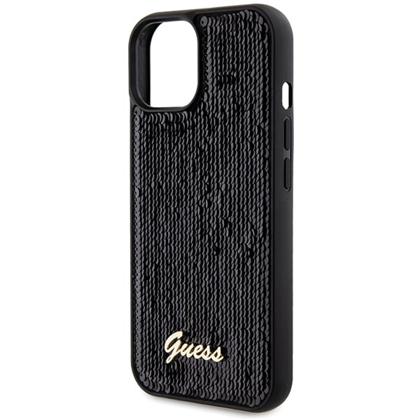 Guess Sequin Script Metal - θήκη για Apple iPhone 14 / 15 13 - Μαύρο - Image 6