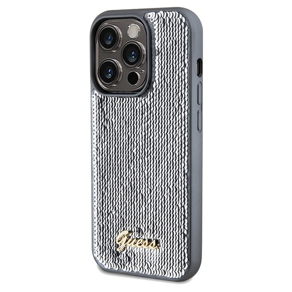 Guess Sequin Script Metal - θήκη για Apple iPhone 14 Pro Max - Διάφανο - Image 2