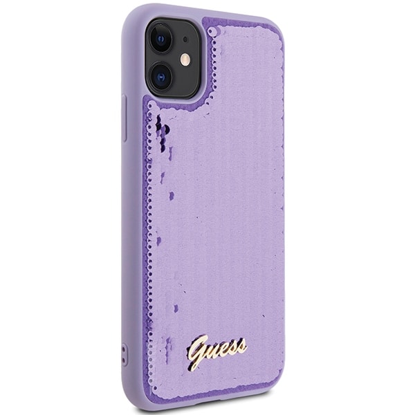 Guess Sequin Script Metal - θήκη για Apple iPhone 11 - Μωβ - Image 4