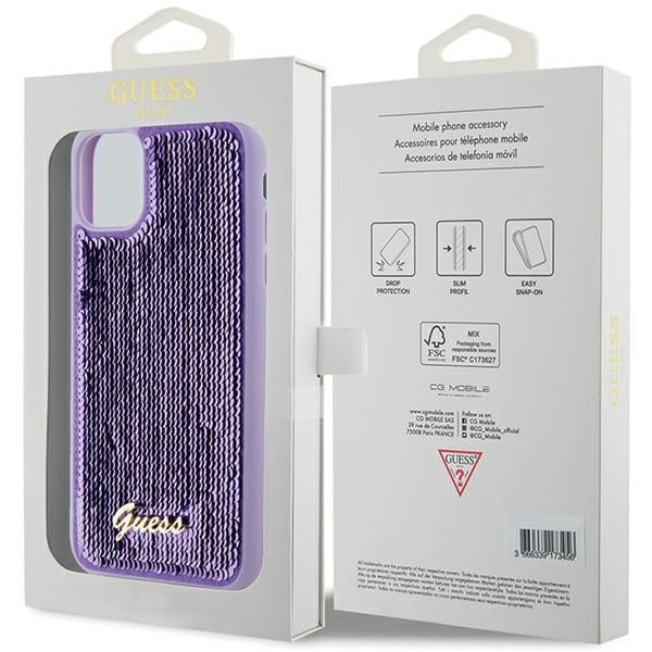 Guess Sequin Script Metal - θήκη για Apple iPhone 11 - Μωβ - Image 8