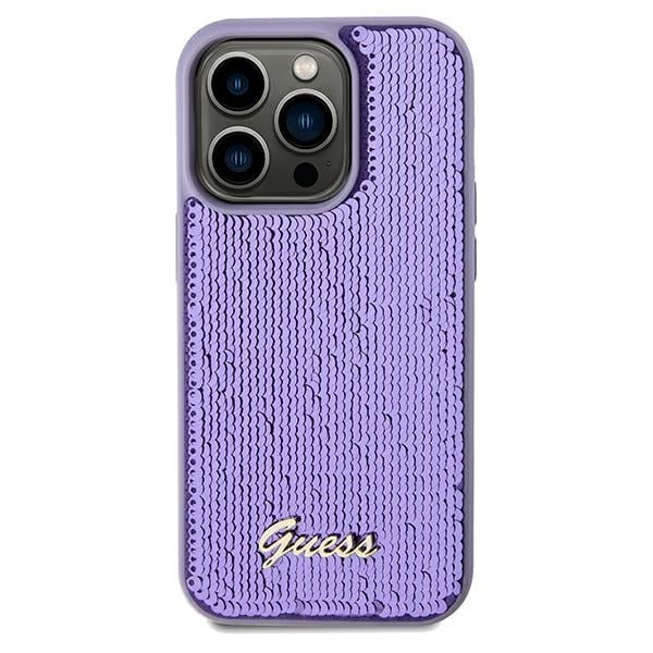 Guess Sequin Script Metal - θήκη για Apple iPhone 14 Pro - Μωβ - Image 3