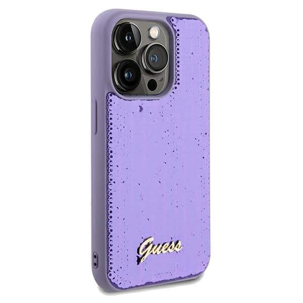 Guess Sequin Script Metal - θήκη για Apple iPhone 14 Pro - Μωβ - Image 4
