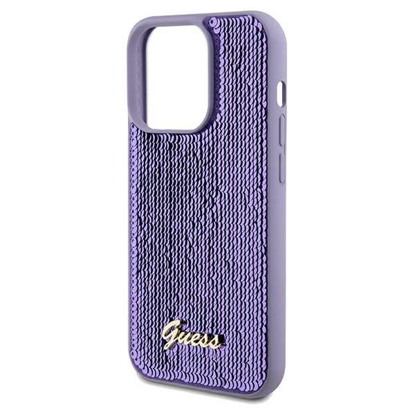 Guess Sequin Script Metal - θήκη για Apple iPhone 14 Pro - Μωβ - Image 6
