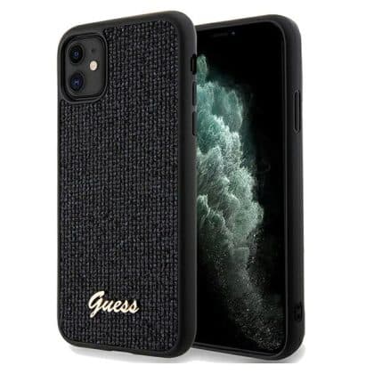 Guess Disco Metal Script - θήκη για Apple iPhone 11 - Μαύρο